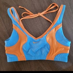 Nike Small Orange and Blue Sports Bra
